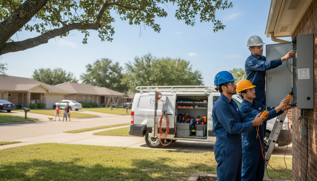 Certified electrician providing emergency electrical services in Austin, AR
